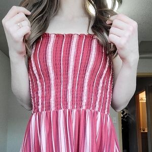 Striped scrunch top dress